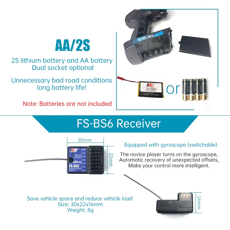 FlySky FS-GT5 with FS-BS6 6CH  - огляд і ціна Drone Battery Strap